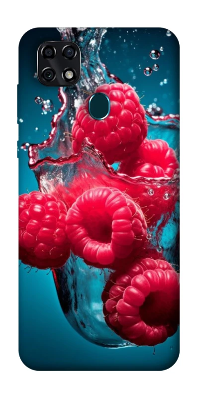 Чехол на ZTE Blade 20 Smart Малинка в воде фото 1 из 1