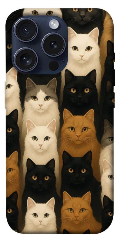 Чехол на Apple iPhone 15 Pro (6.1") Colorful Cat Collage фото 1 из 1