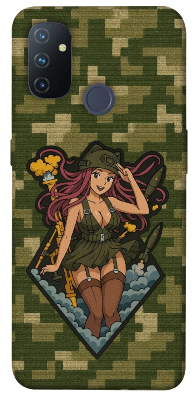 Чохол на OnePlus Nord N100 Military Waifu фото 1 з 1