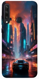 Чехол на Huawei Y6p Cyber city фото 1 из 1