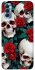 Чохол на TECNO Spark 8P skull and rose фото 1 з 1