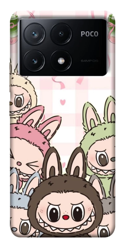 Чехол на Xiaomi Poco X6 All Labubu 2 фото 1 из 1