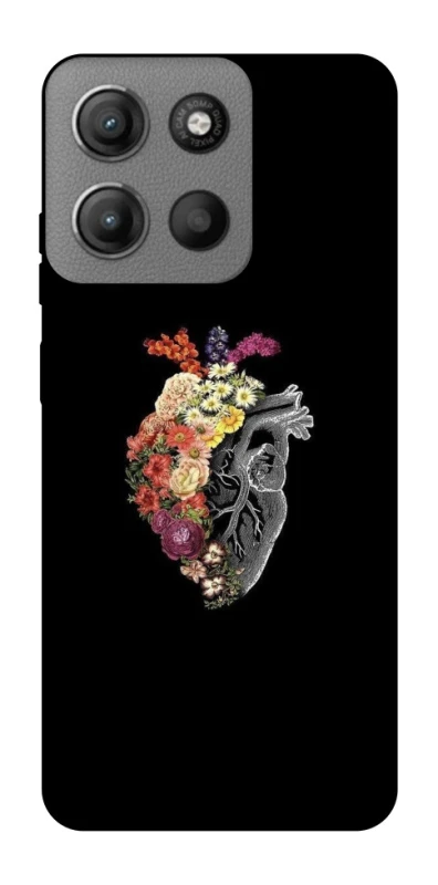 Чехол на Motorola Moto G15 Power Heart with flowers фото 1 из 1