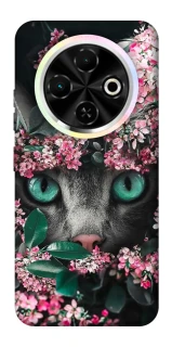 Чохол на TECNO Spark 30C Кіт в квітах фото 1 з 1