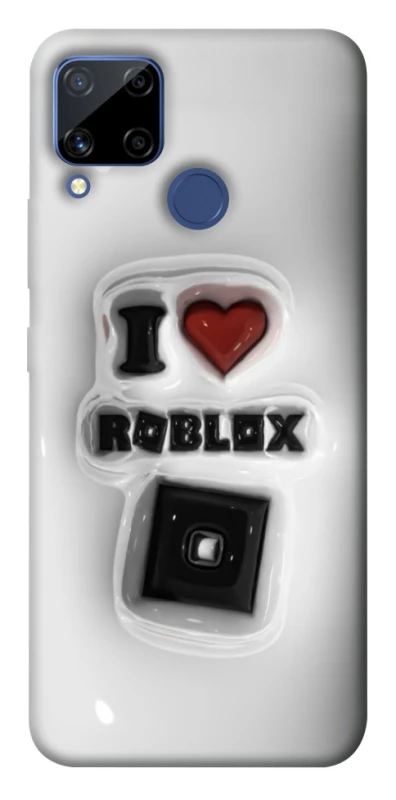 Чехол на Realme C15 I love Roblox фото 1 из 1