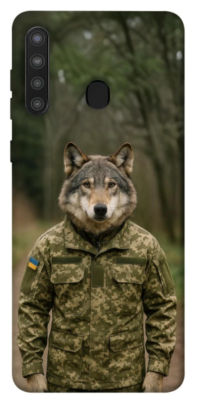 Чехол на Samsung Galaxy A21 Волк защитник фото 1 из 1