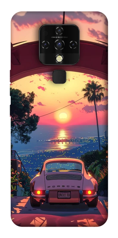 Чехол на TECNO Camon 16 SE Porsche at sunset фото 1 из 1