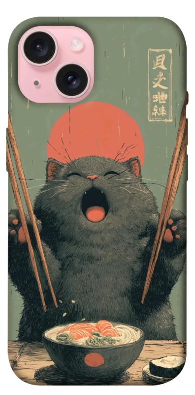 Чехол на Apple iPhone 15 (6.1") Hungry Cat фото 1 из 1