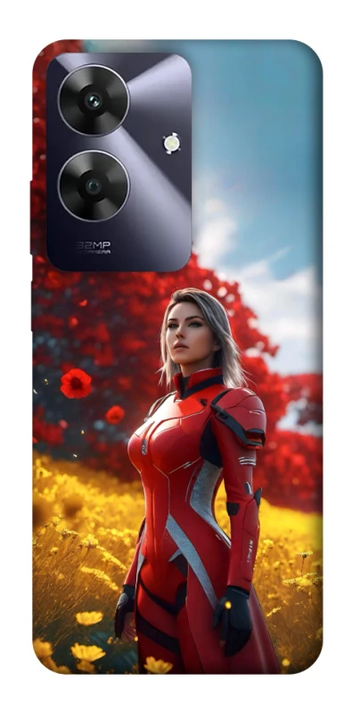 Чехол на Realme Note 60 Cyber space girl ver.5 фото 1 из 1