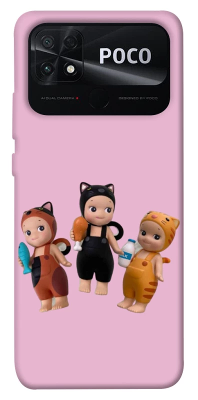 Чехол на Xiaomi Poco C40 Cat Cafe Trio фото 1 из 1