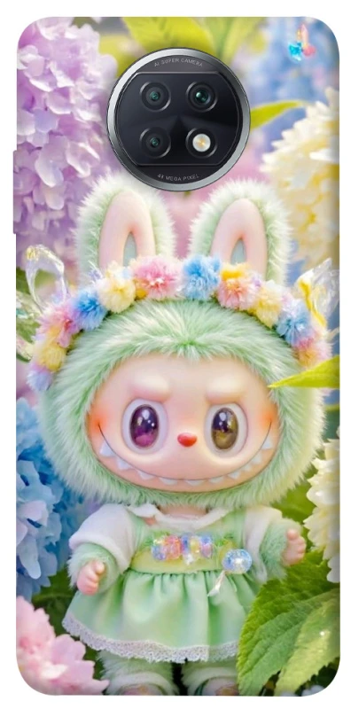 Чохол на Xiaomi Redmi Note 9 5G / Note 9T Labubu & Flowers ver.2 фото 1 з 1