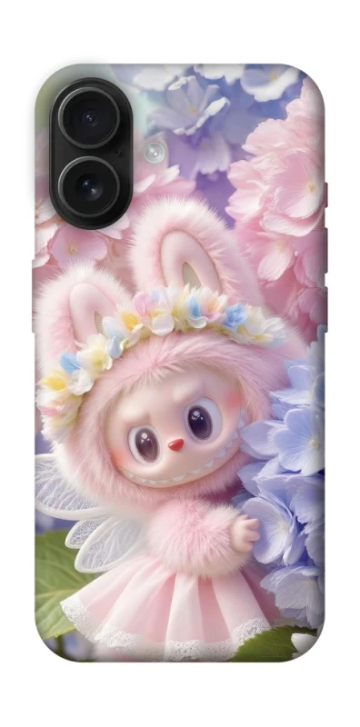 Чохол на Apple iPhone 16 Labubu & Flowers ver.1 фото 1 з 1