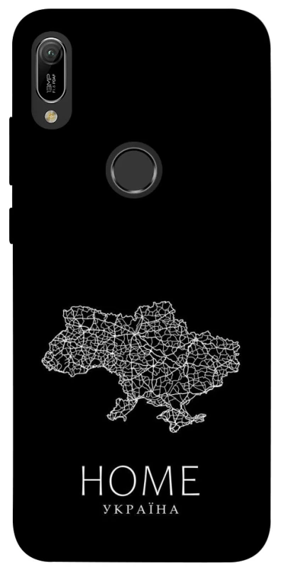 Чохол на Huawei Y6 (2019) Ukraine black map фото 1 з 1