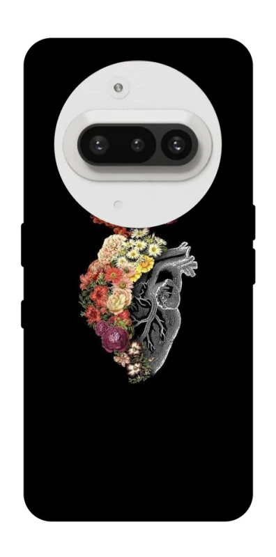 Чехол на Nothing Phone (3a) Heart with flowers фото 1 из 1
