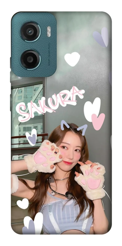 Чохол на Motorola Moto G06 Sakura - LE SSERAFIM фото 1 з 1