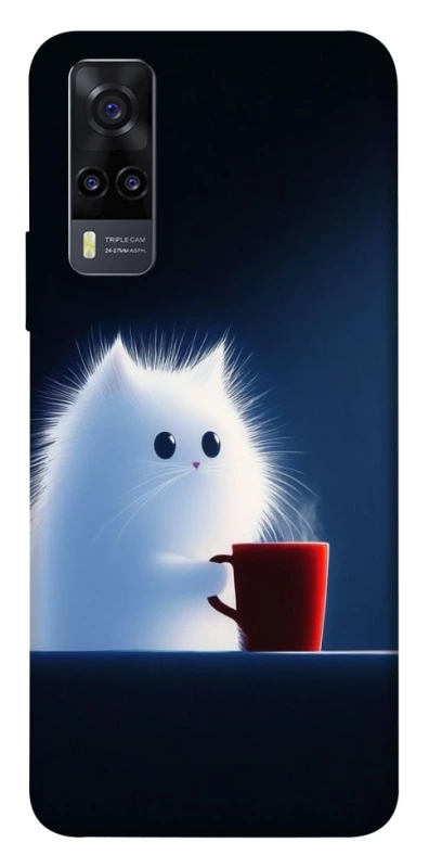 Чохол на Vivo Y31 Чохол кіт з кавою фото 1 з 1
