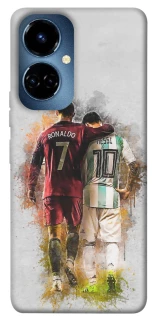 Чехол на TECNO Camon 19 Pro Ronaldo и Messi фото 1 из 1