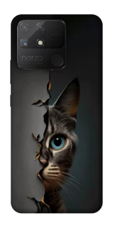Чехол на Realme Narzo 50A Кот-подглядыватель v2 фото 1 из 1