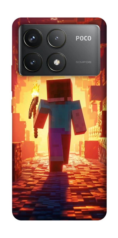 Чохол на Xiaomi Poco F6 Pro Minecraft adventure фото 1 з 1