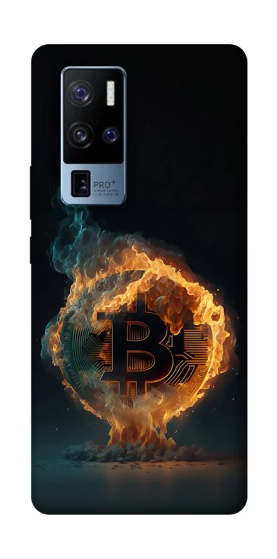 Чехол на Vivo X50 Pro+ Fire Bitcoin фото 1 из 1