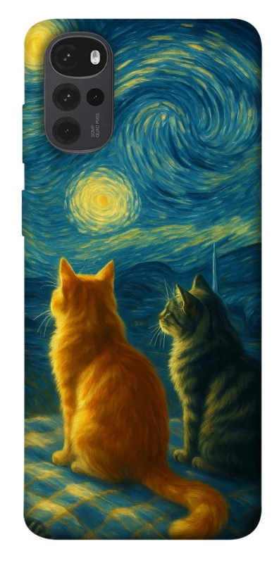 Чохол на Motorola Moto G22 Cats under the stars фото 1 з 1