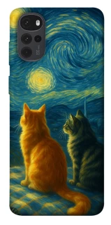 Чехол на Motorola Moto G22 Cats under the stars фото 1 из 1