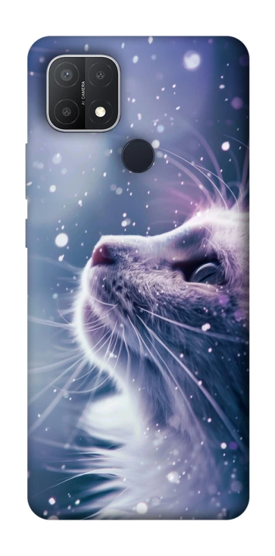 Чехол на Oppo A15s / A15 Snow cat фото 1 из 1
