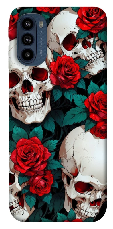 Чохол на Motorola Moto G41 skull and rose фото 1 з 1