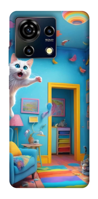 Чехол на ZTE Blade V50 Vita crazy cat фото 1 из 1