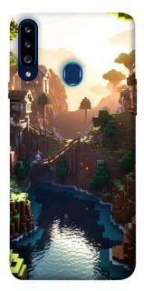 Чехол на Samsung Galaxy A20s Minecraft sunset фото 1 из 1