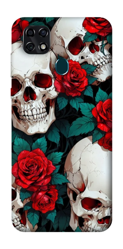 Чохол на ZTE Blade 20 Smart skull and rose фото 1 з 1