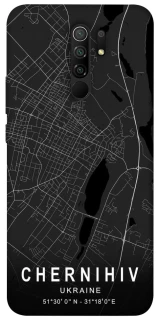 Чехол на Xiaomi Redmi 9 Chernihiv map фото 1 из 1