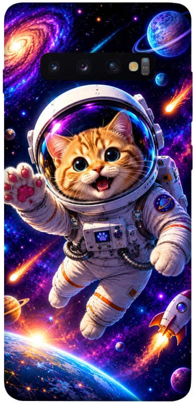 Чехол на Samsung Galaxy S10+ Space Cat фото 1 из 1