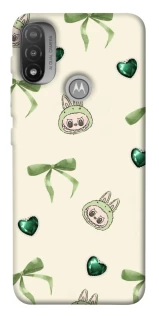 Чохол на Motorola Moto E20 Labubu Green Heart фото 1 з 1