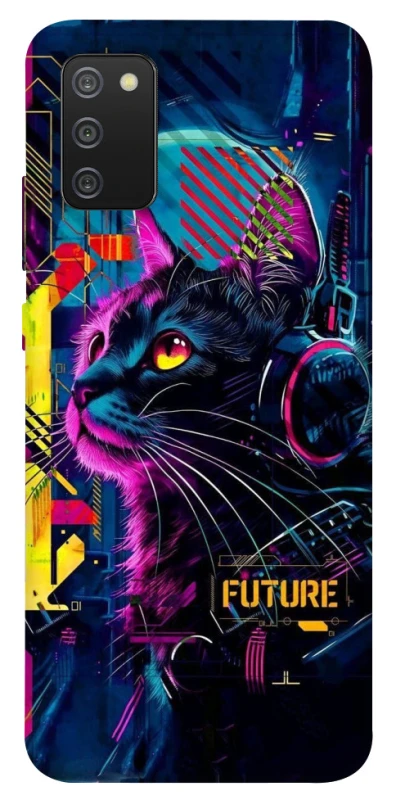 Чохол на Samsung Galaxy A02s Cyber Cat v2 фото 1 з 1