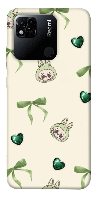 Чохол на Xiaomi Redmi 10A Labubu Green Heart фото 1 з 1
