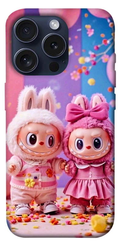 Чохол на Apple iPhone 15 Pro (6.1") Labubu twins ver.2 фото 1 з 1