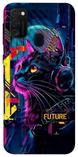 Чохол на Samsung Galaxy M21 Cyber Cat v2 фото 1 з 1