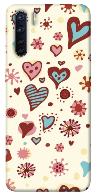 Чехол на Oppo A91 Pretty hearts фото 1 из 1