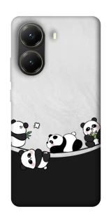 Чохол на Xiaomi Poco X7 Pro Four pandas фото 1 з 1