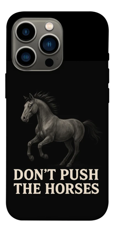 Чехол на Apple iPhone 13 Pro (6.1") Don't push the horses фото 1 из 1