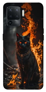 Чехол на Oppo Reno 5 Lite Огненный кот фото 1 из 1