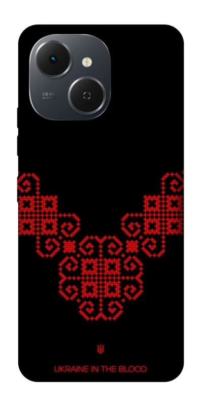 Чехол на TECNO Spark 40C Черно-красная вышиванка фото 1 из 1