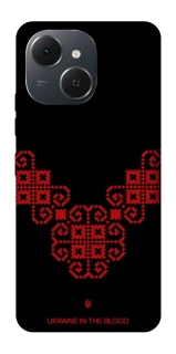 Чохол на TECNO Spark 40C Чорно-червона вишиванка фото 1 з 1