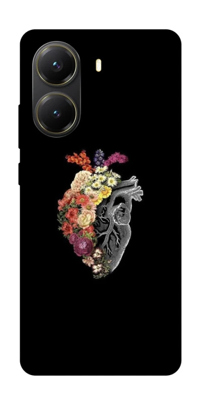 Чохол на Xiaomi Poco X7 Pro Heart with flowers фото 1 з 1