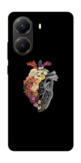 Чохол на Xiaomi Poco X7 Pro Heart with flowers фото 1 з 1
