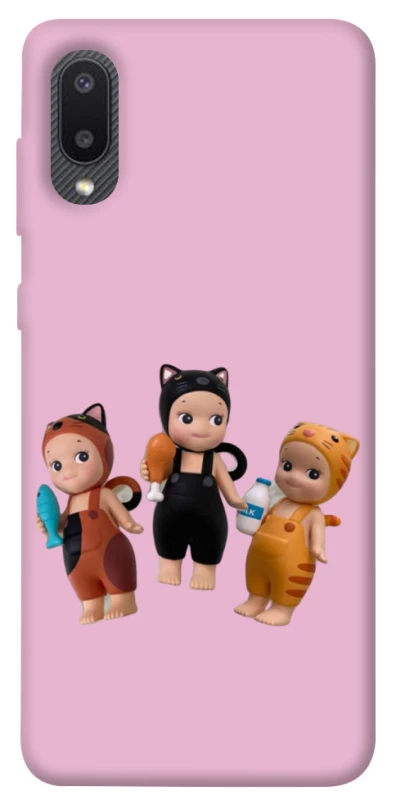 Чохол на Samsung Galaxy A02 Cat Cafe Trio фото 1 з 1