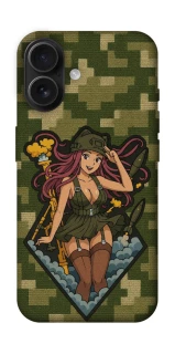 Чохол на Apple iPhone 16 Military Waifu фото 1 з 1