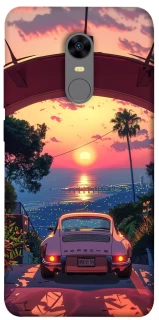 Чехол на Xiaomi Redmi 5 Plus / Redmi Note 5 (Single Camera) Porsche at sunset фото 1 из 1