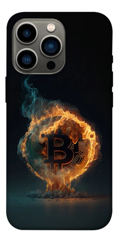 Чехол на Apple iPhone 13 Pro (6.1") Fire Bitcoin фото 1 из 1